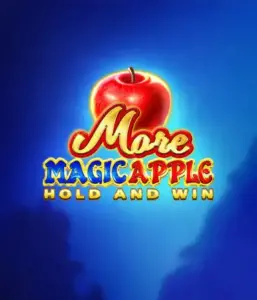 Step into the enchanting world of the More Magic Apple slot game by 3 Oaks Gaming, showcasing a luminous red apple on a deep blue background. This graphic conveys the enchanting theme with a touch of mystery. Ideal for fans of fantasy, the vibrant visuals and attractive artwork ensure it captures attention. 