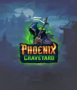 ELK Studios' Phoenix Graveyard game screen, showcasing the mystical graveyard and the legendary phoenix rising from the ashes. The visual highlights the slot's dynamic reel expansion mechanism, enhanced by its gorgeous symbols and supernatural theme. The artwork conveys the game's theme of rebirth and immortality, appealing for those drawn to mythology.